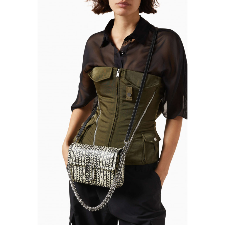Marc Jacobs - The Small J Shoulder Bag in Monogram Leather Black