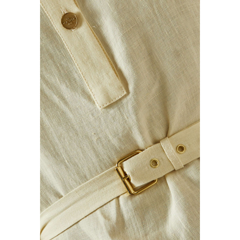 Le Kasha - Tunic Belted Dress in Linen