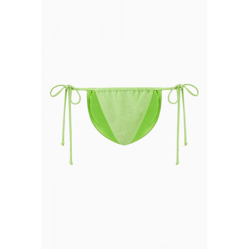 Good American - Sparkle Tiny Ties Bikini Briefs Green