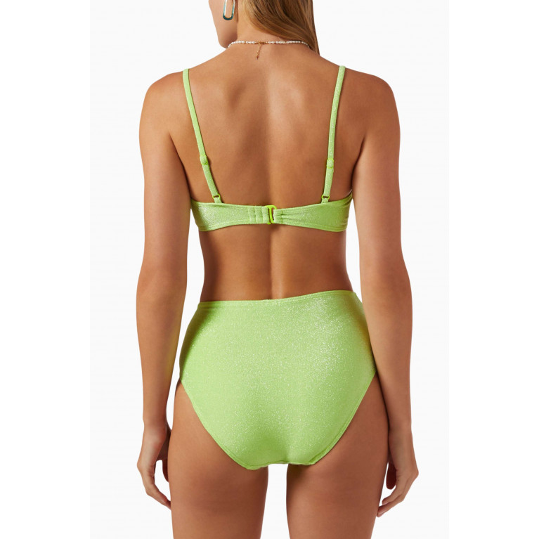 Good American - Sparkle Bikini Briefs Green