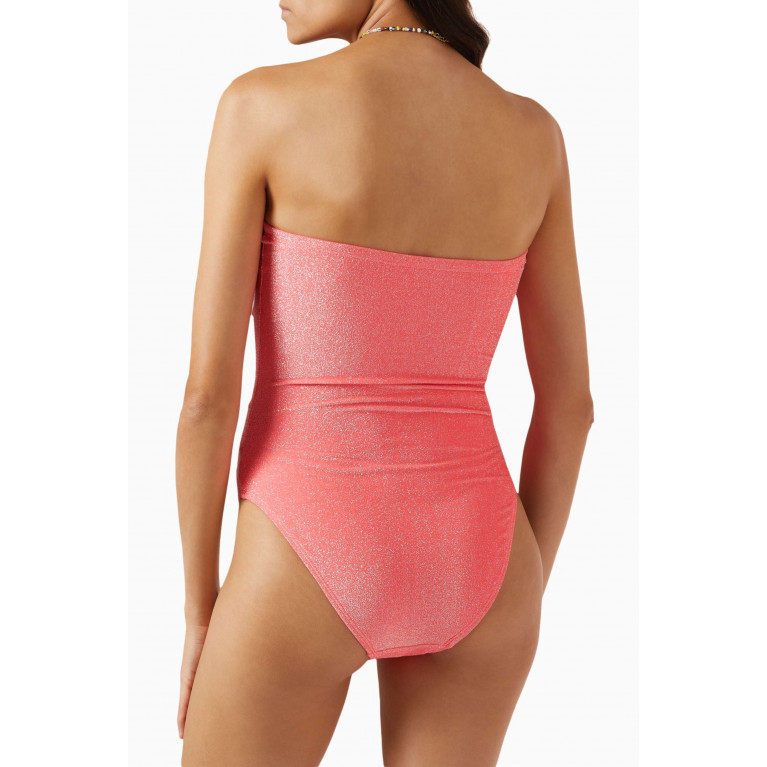 Good American - Sparkle Strapless One-piece Swimsuit
