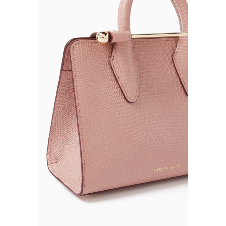 Strathberry - Nano Tote Bag in Lizard-embossed Leather