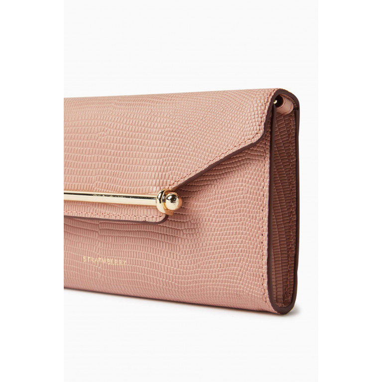 Strathberry - Multrees Chain Wallet in Lizard-embossed Leather