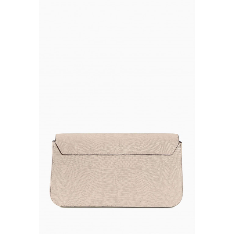 Strathberry - East West Baguette Clutch Bag in Lizard-embossed Leather