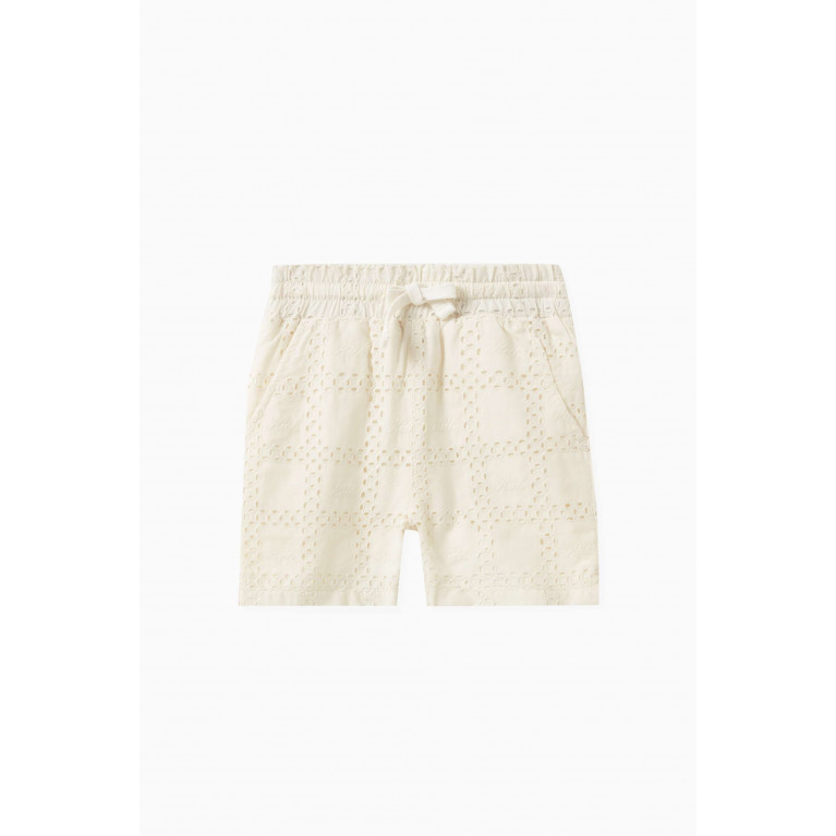 Kith - Broderie Logo Camp Shorts in Cotton