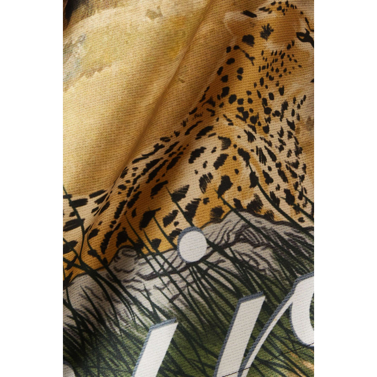 Amiri - Cheetah Print Bowling Shirt in Silk