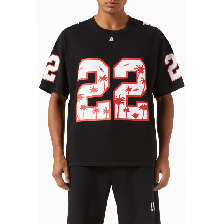 Amiri - Oversized 22 Football T-shirt in Cotton