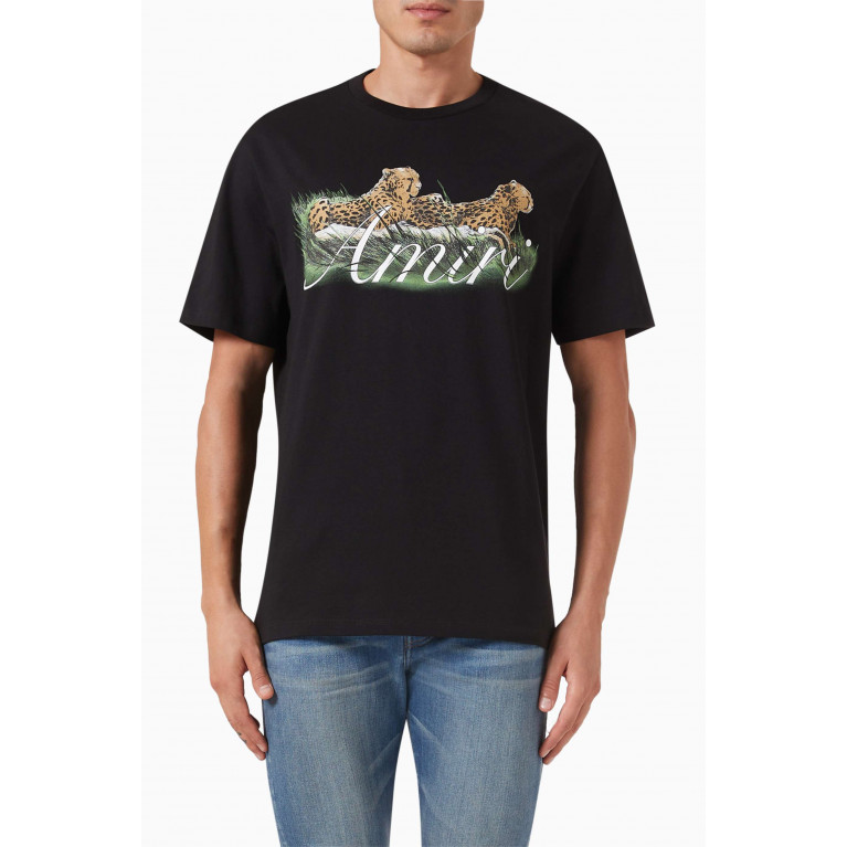 Amiri - Cheetah Logo T-shirt in Cotton-jersey Black