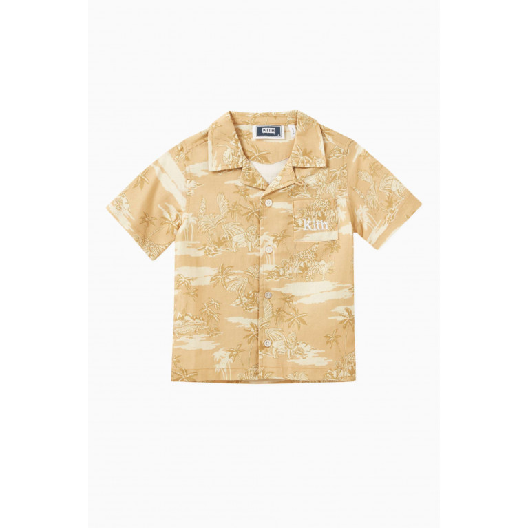 Kith - All-over Printed Safari Camp Shirt in Cotton-linen
