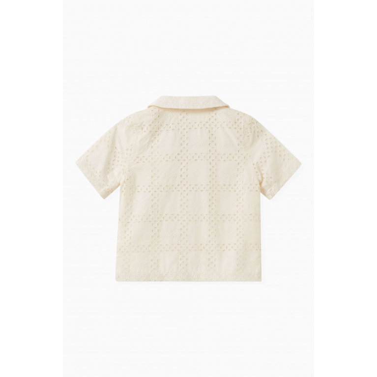Kith - Broderie Logo Camp Shirt in Cotton