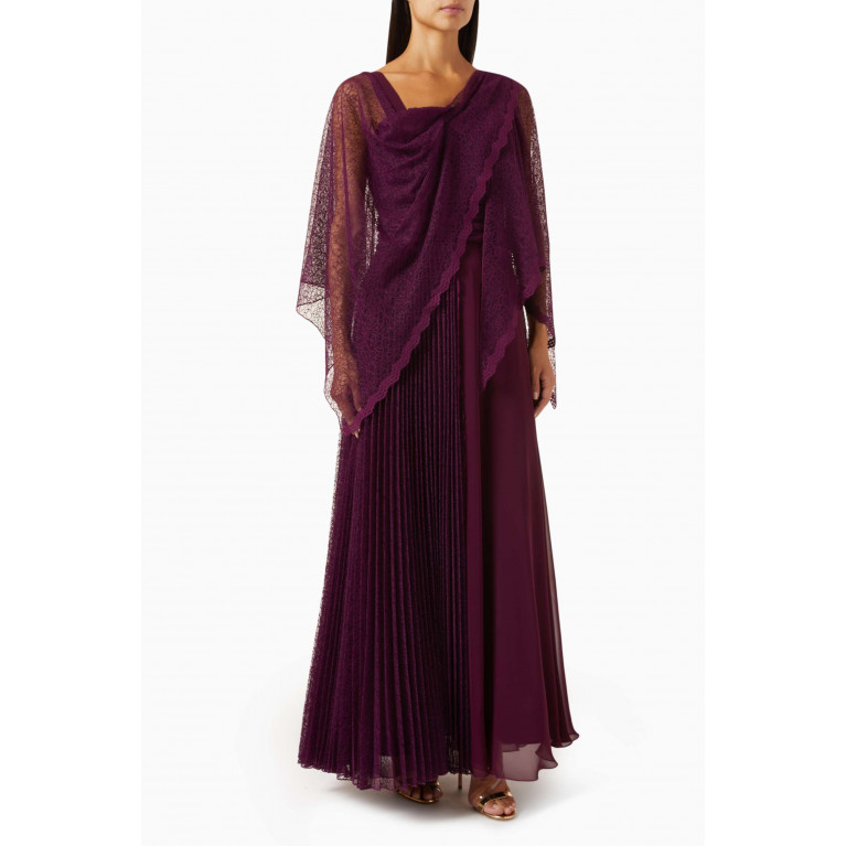 Amri - Pleated Skirt Dress Purple