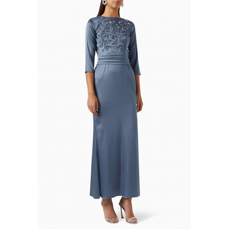 Amri - Sequin-embellished Dress Blue
