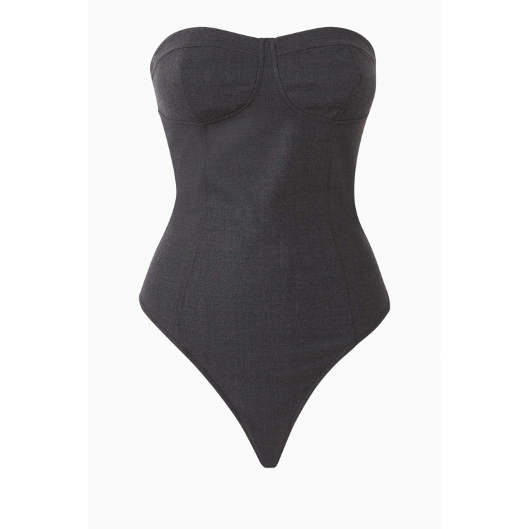 Ura - Leah Strapless Bodysuit in Wool