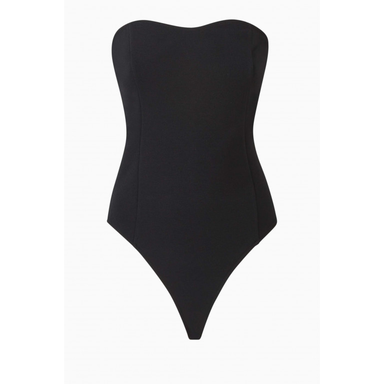 Ura - Leah Strapless Bodysuit in Compact Wool-jersey