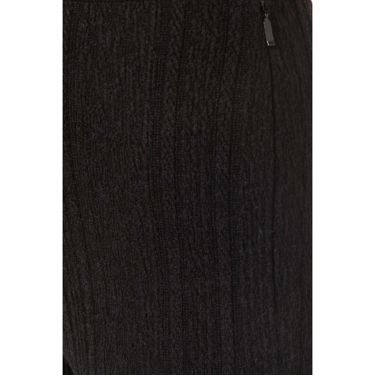 Ura - Tina Cable-knit Pants Black