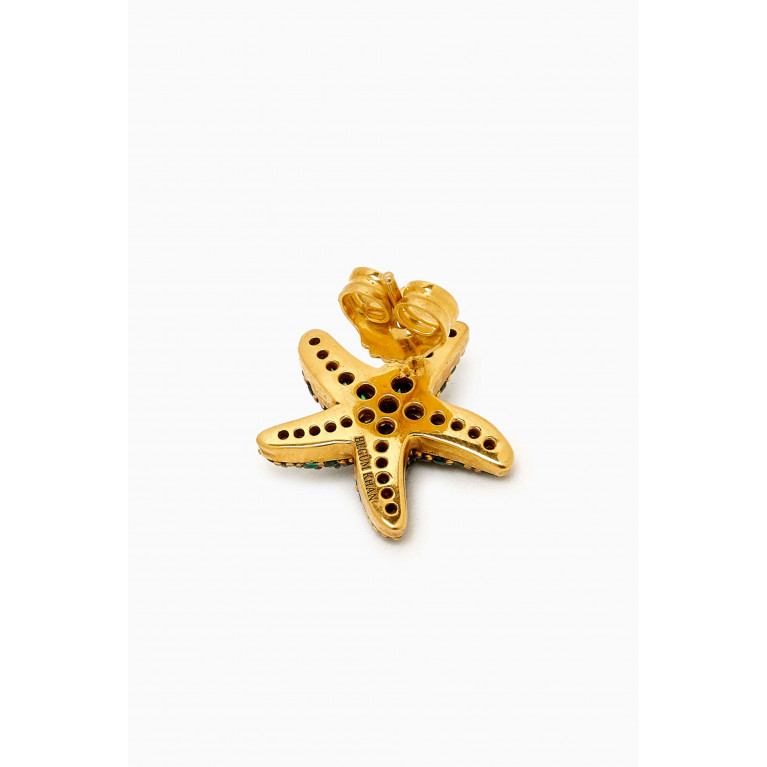 Begum Khan - Sea Star Single Earring in 24kt Gold-plated Bronze