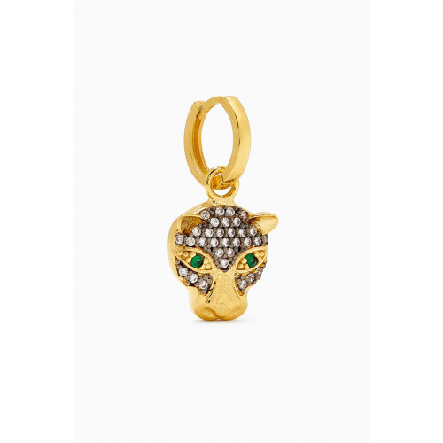 Begum Khan - Panther Single Earring in 24kt Gold-plated Bronze