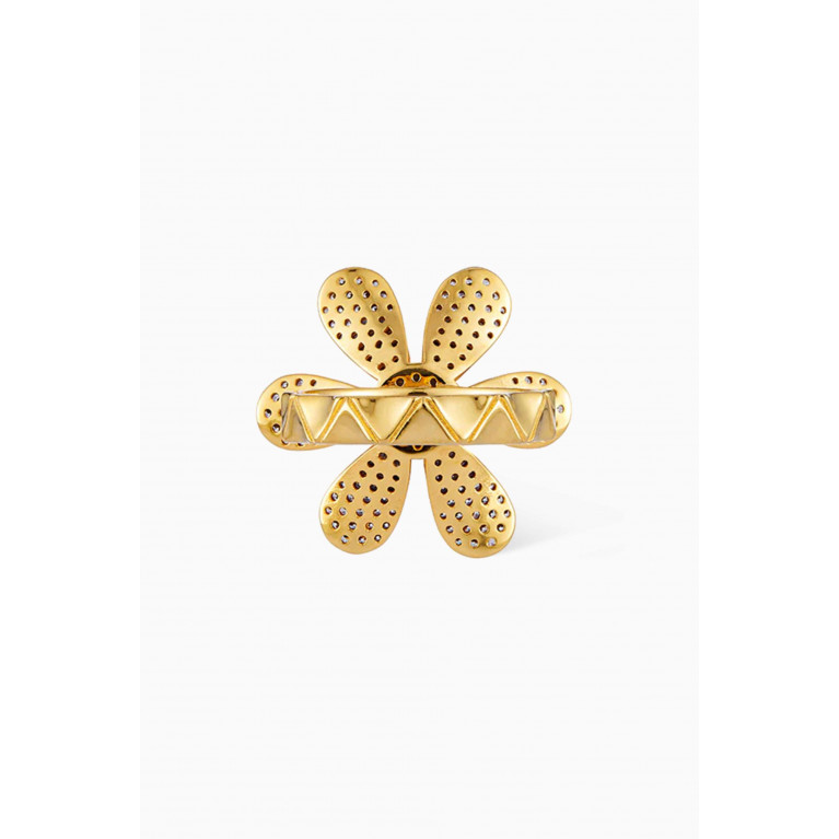 Begum Khan - Daisy Ring in 24kt Gold-plated Bronze