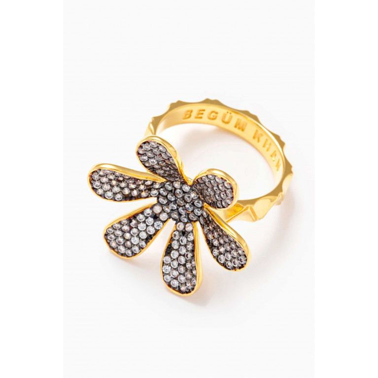 Begum Khan - Daisy Ring in 24kt Gold-plated Bronze