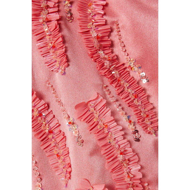 Ruya - Embellished Kaftan in Crepe Pink