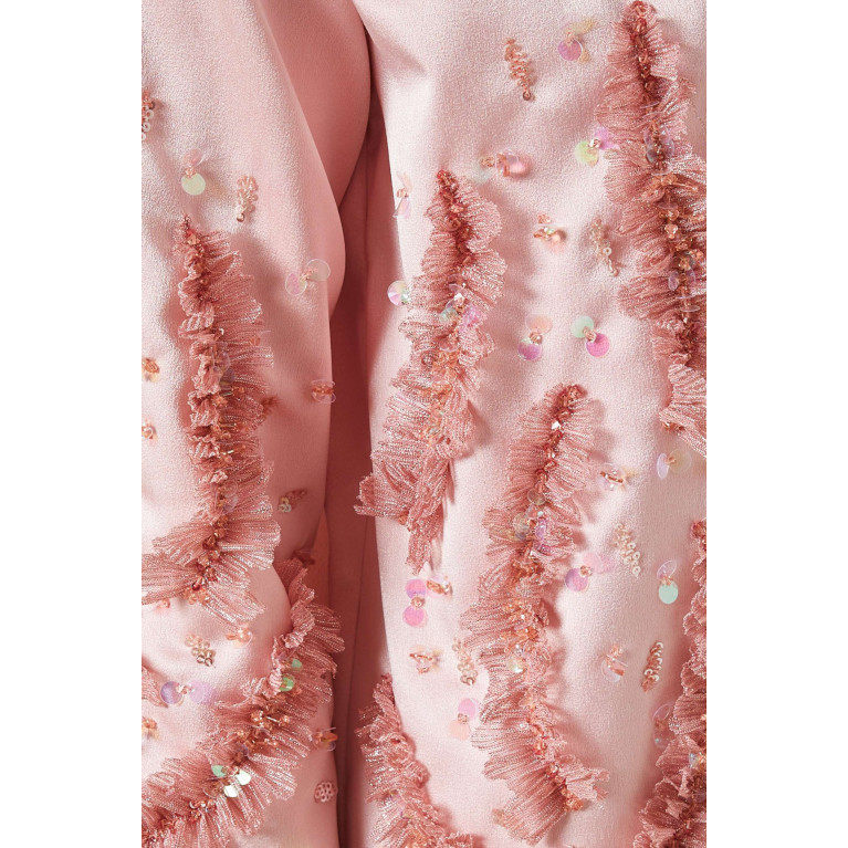 Ruya - Embellished Kaftan in Crepe Pink