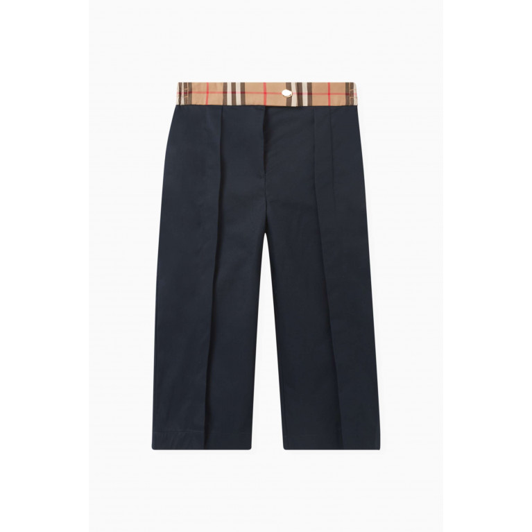 Burberry - Check-print Wide-leg Trousers in Cotton