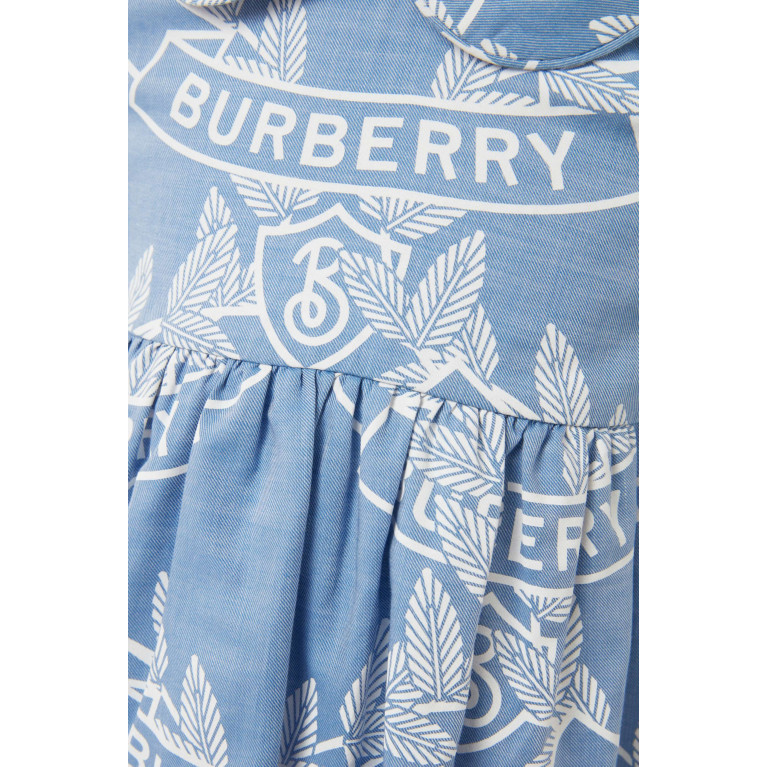 Burberry - Logo-detail Collared Dress in Cotton