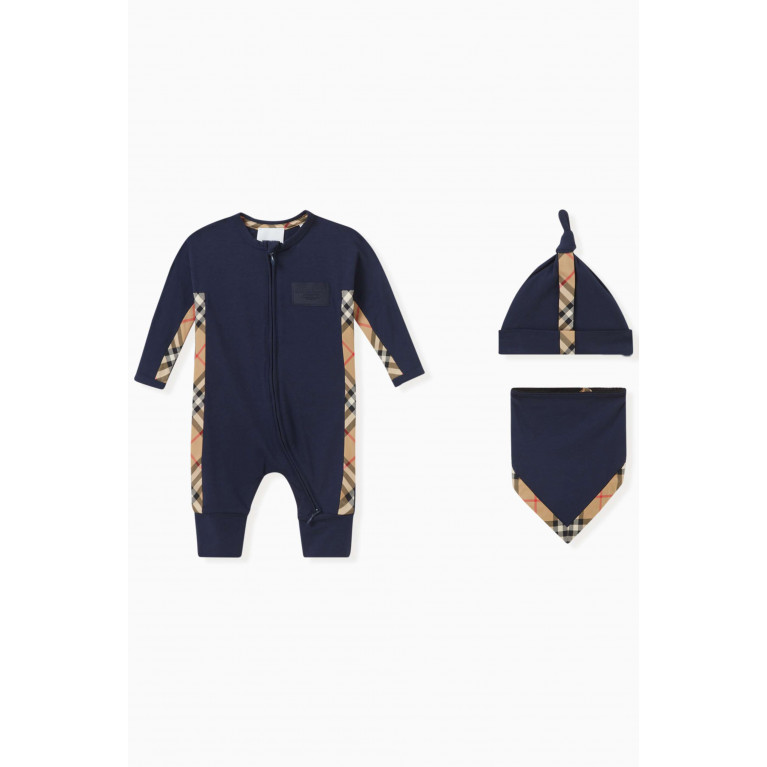 Burberry - Check-pattern Romper Set in Cotton