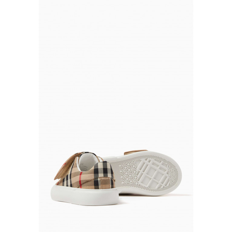 Burberry - Check Sneakers in Cotton Canvas