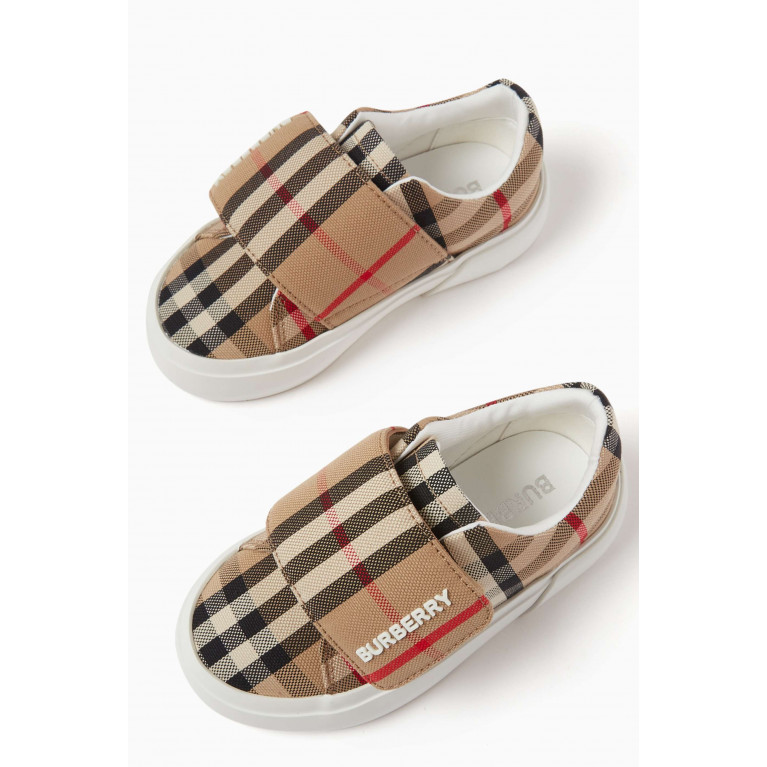 Burberry - Check Sneakers in Cotton Canvas