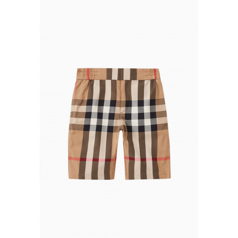 Burberry - Halford Chequered Print Shorts in Cotton