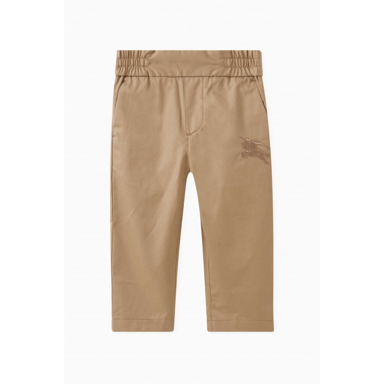 Burberry - Logo-embroidered Chino Pants in Cotton