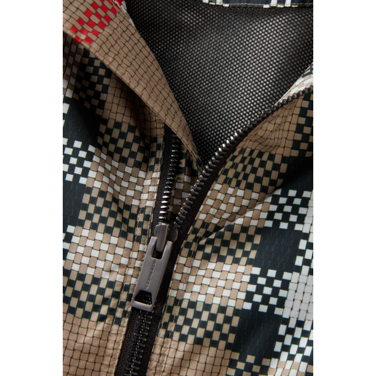 Burberry - Check-print Hooded Jacket in Polyester