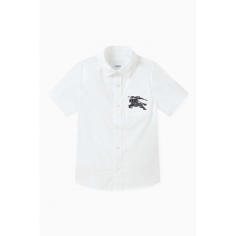 Burberry - Logo-embroidered Shirt in Cotton