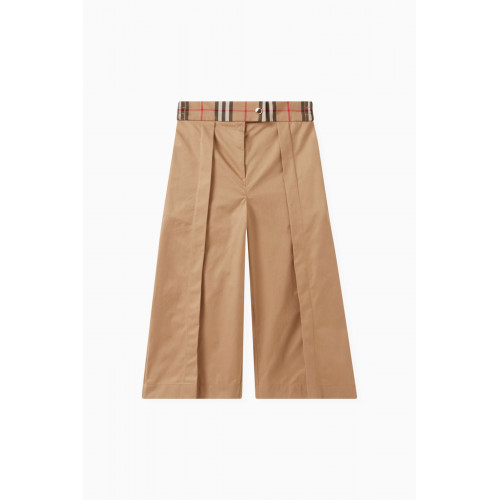Burberry - Check-print Wide-leg Pants in Cotton
