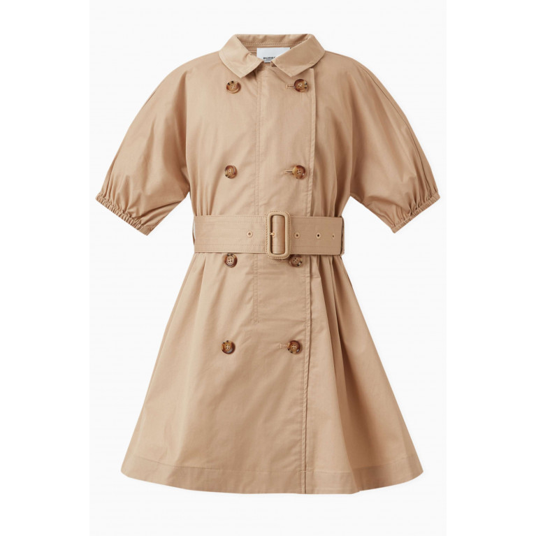 Burberry - Short Sleeved Trench Dress in Cotton Stretch