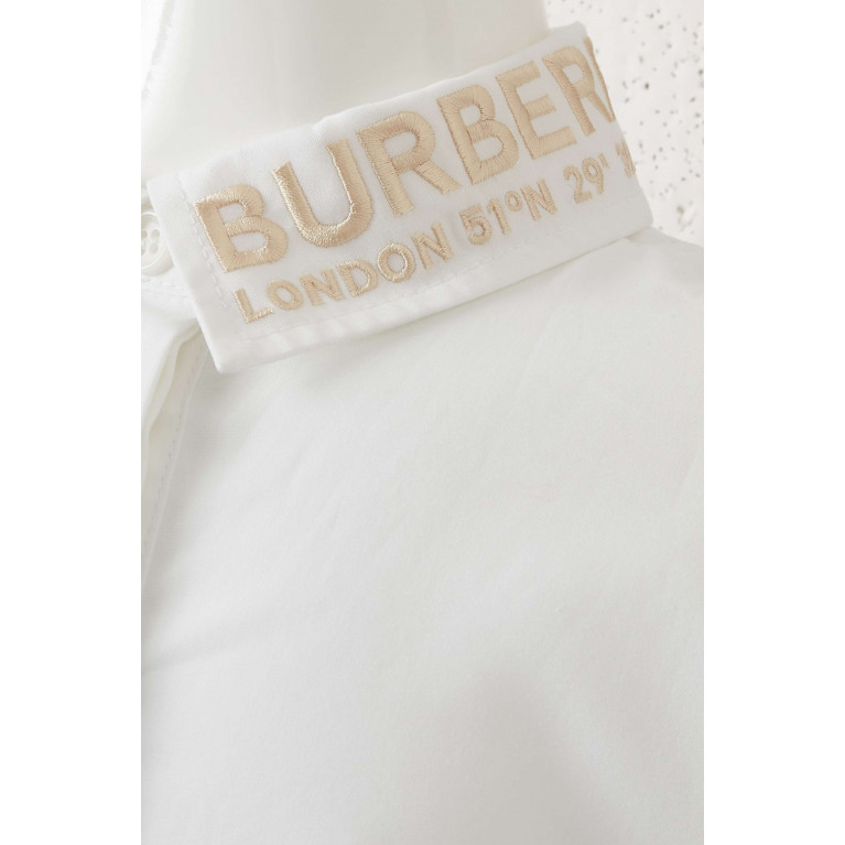 Burberry - Cape Detail Poplin Dress in Cotton Stretch