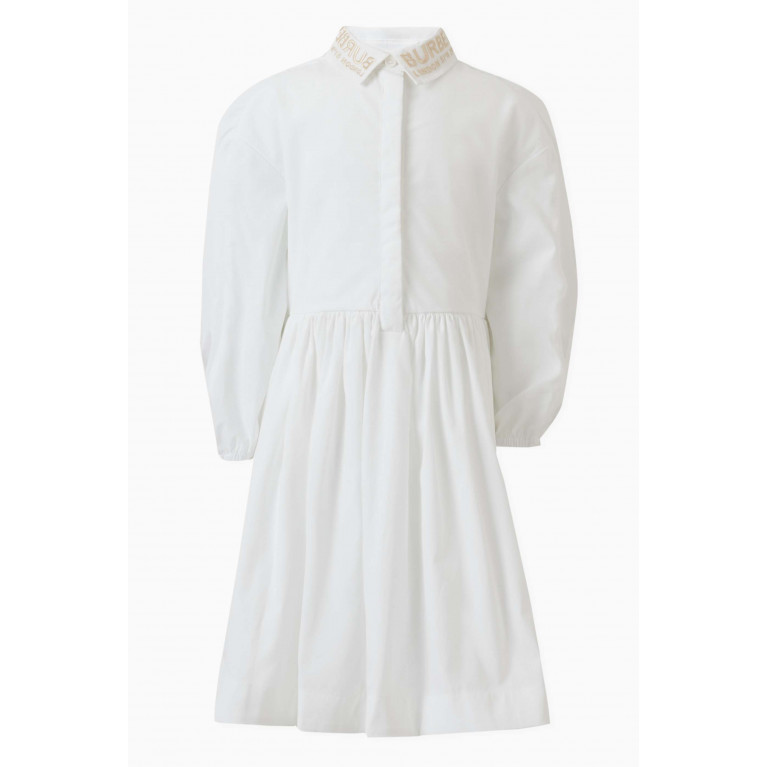 Burberry - Cape Detail Poplin Dress in Cotton Stretch