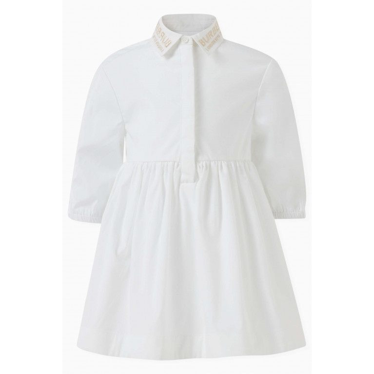 Burberry - Logo-embroidered Dress in Cotton