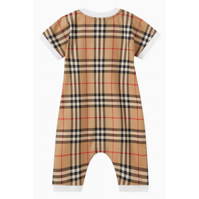 Burberry - Chequered Panel Romper in Cotton