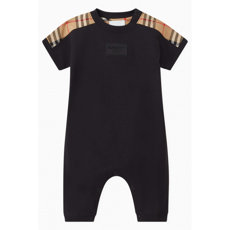 Burberry - Chequered Panel Romper in Cotton