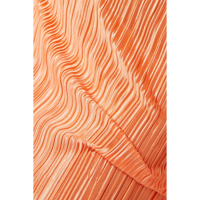 Minkpink - Livia Plisse Midi Skirt Orange