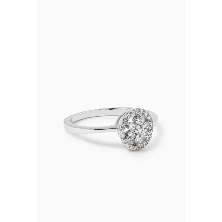 KHAILO SILVER - Crystal Ring in Sterling Silver