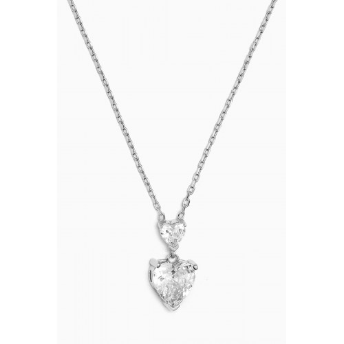 KHAILO SILVER - Heart Crystal Necklace in Sterling Silver