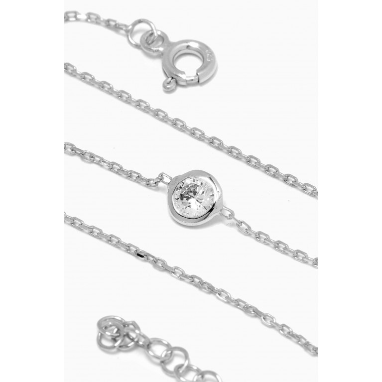 KHAILO SILVER - Round Crystal Bracelet in Sterling Silver