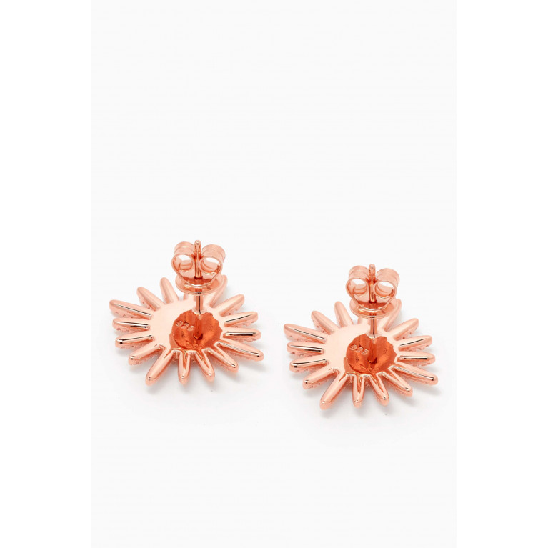 KHAILO SILVER - Pavé Stud Earrings in Rose Gold-plated Sterling Silver
