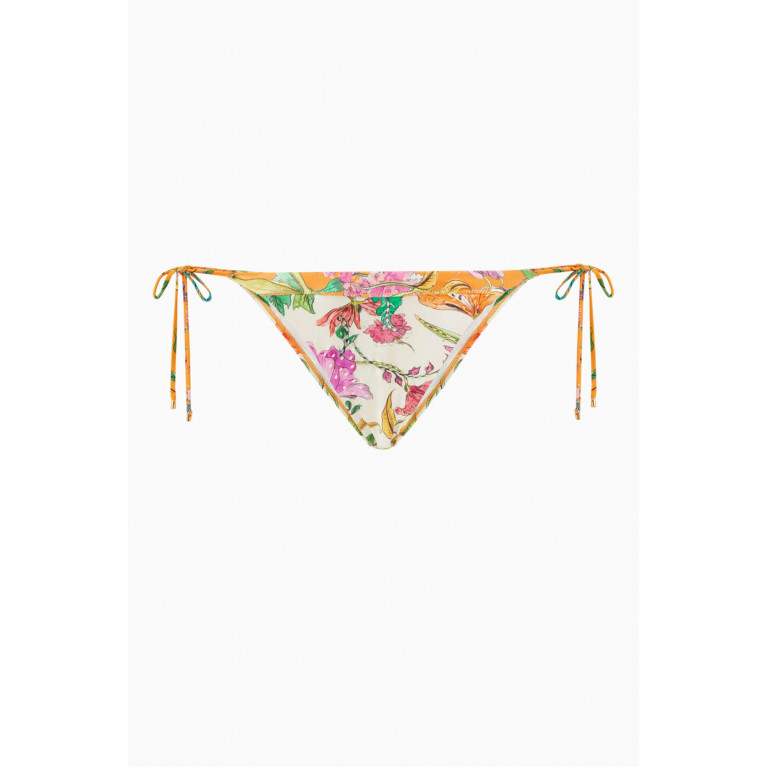 PQ Swim - Embroidered Mix Up Tie Teeny Bikini Bottoms