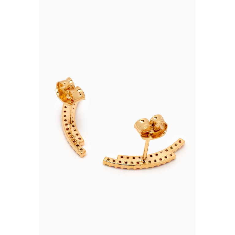Tai Jewelry - Double-stack Rainbow Climbers in Gold-plated Brass