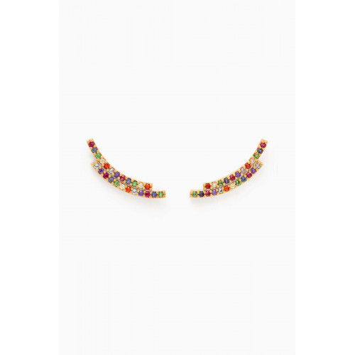 Tai Jewelry - Double-stack Rainbow Climbers in Gold-plated Brass