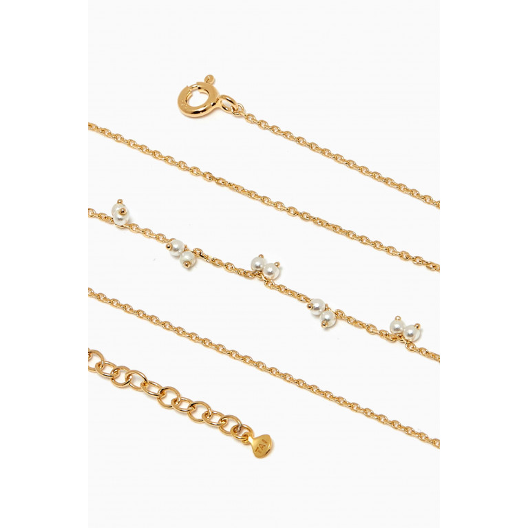 Tai Jewelry - Tiny Pearl Necklace in Gold-vermeil